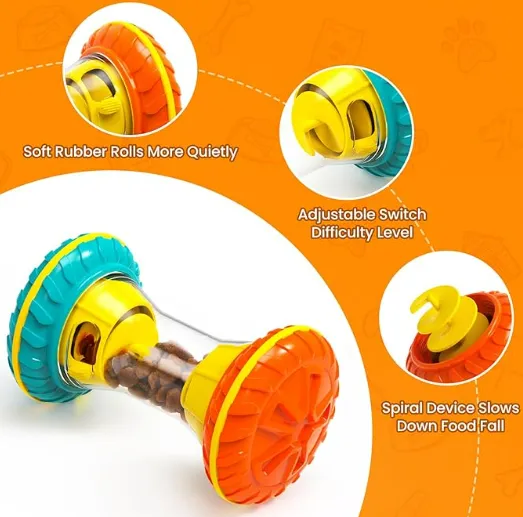 dispensador3 Juguete Dispensador de Premios Interactivo - Rodillo para Perros y Gatos