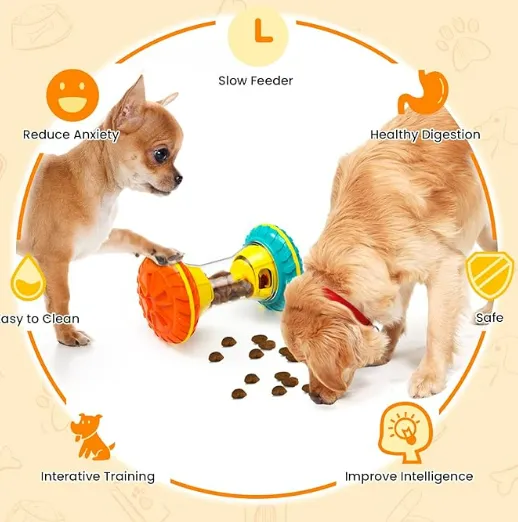 dispensador4 Juguete Dispensador de Premios Interactivo - Rodillo para Perros y Gatos