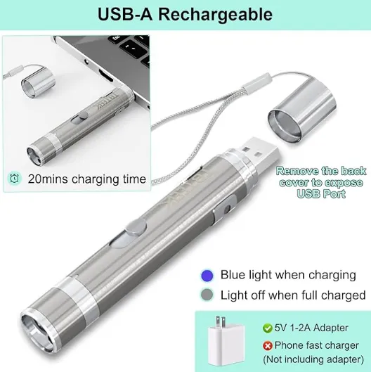 Puntero Láser LED 3 en 1 Recargable - Juguete Interactivo y Linterna Multi-patrón